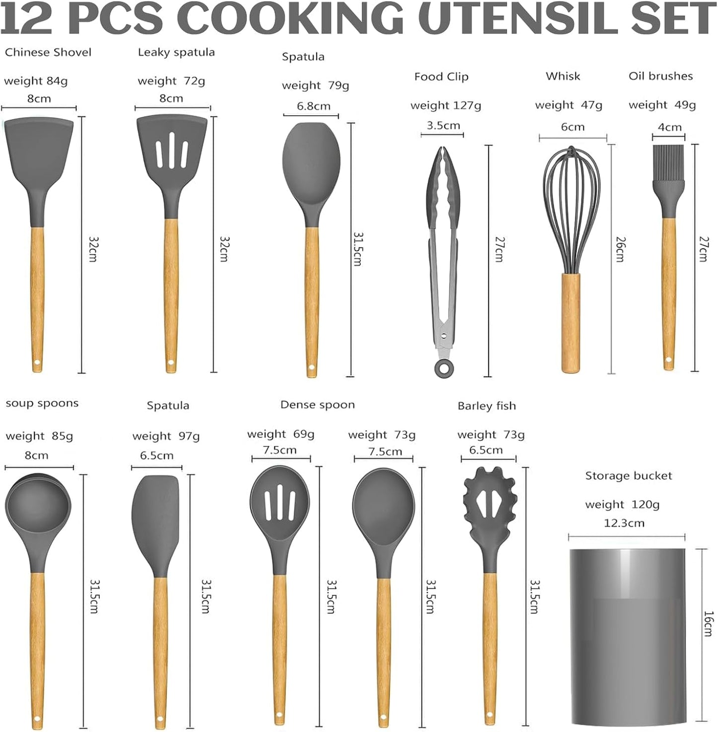 Silicone Cooking Utensils Set For Kitchen, Spoons Spatula Spatulas Accessories, Baking Heat Resistant Cookware De Home, Rubber New Apartment Decor, Plastic Nonstick Turner Tool (black)