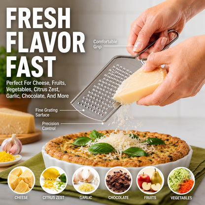 HIC Kitchen Nutmeg Grater, Stainless Steel, Grates Nutmeg, Cinnamon Sticks, Block Chocolate, Ginger, and Hard Cheeses