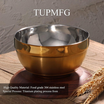 Stainless Steel Bowl Set: 500 ml Cereal Bowl, Set of 10 with Gift Box Included. Double Walled Insulated & Dishwasher Safe, Durable Deep Soup Bowl, Suitable for Home Kitchen & Child (Silver)