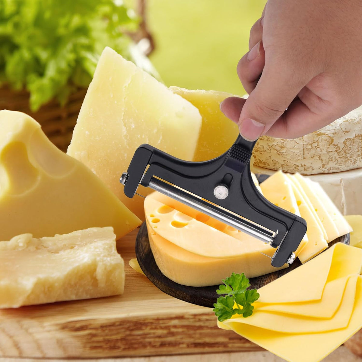Stainless Steel Wire Cheese Slicer, Handheld Cheese Cutter