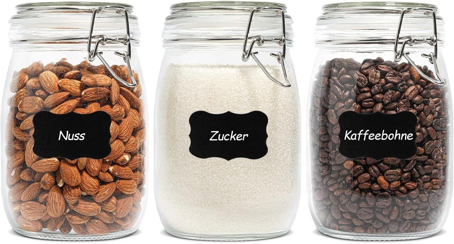 ComSaf Glass Pantry Jars with Airtight Lids 0.7 Gallon 2 Pack Wide Mouth | Flour sugar rice, Sourdough pickling, Pantry organization, Scoop included, Baking supplies, Bulk food storage, Large capacity