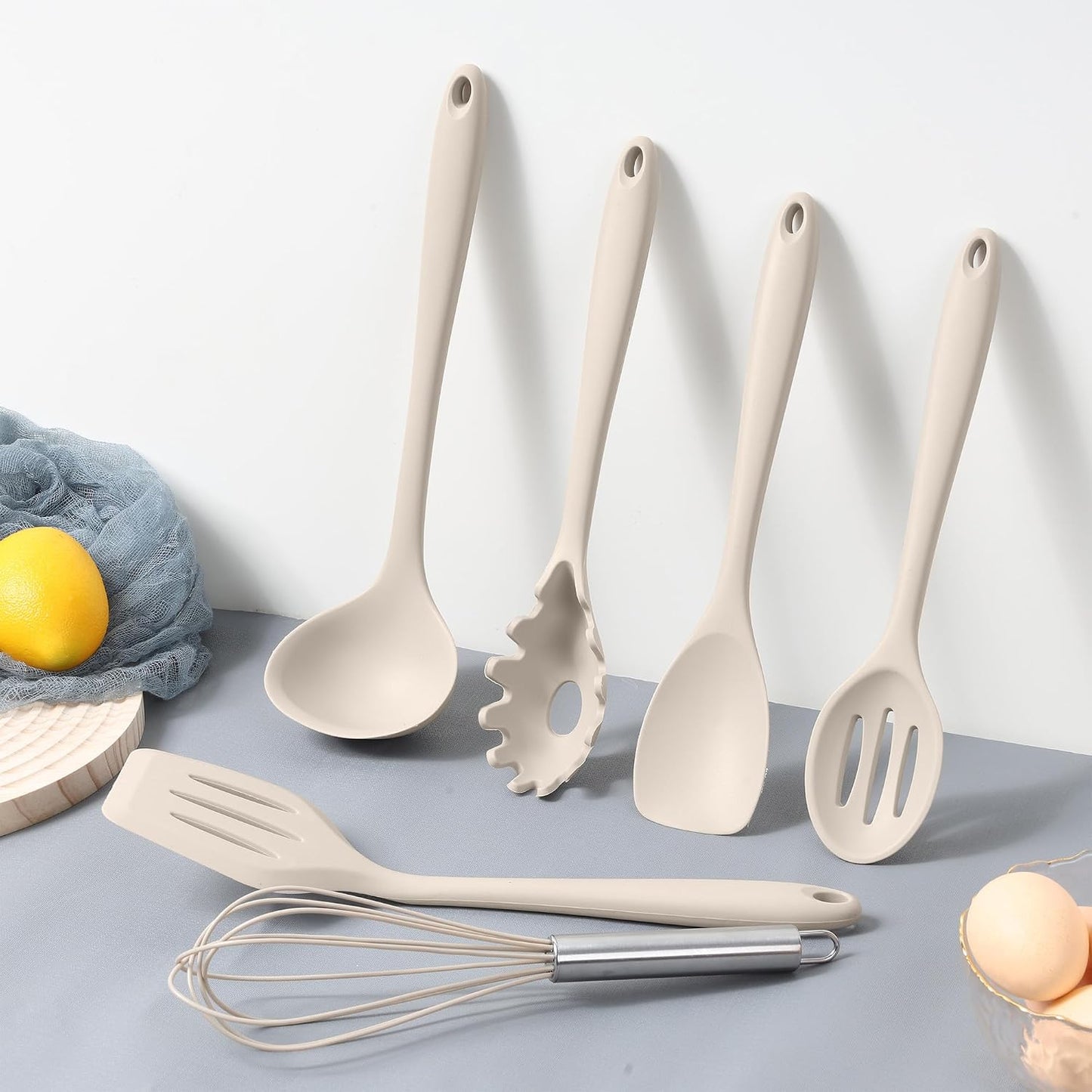 LIANYU 14 Pcs Silicone Kitchen Utensils Set with Holder, 446°F Heat Resistant Silicone Cooking Kitchen Utensils Spatula Set, Non-Stick & Dishwasher Safe Cooking Tools, Comfort Grip Handle, Black
