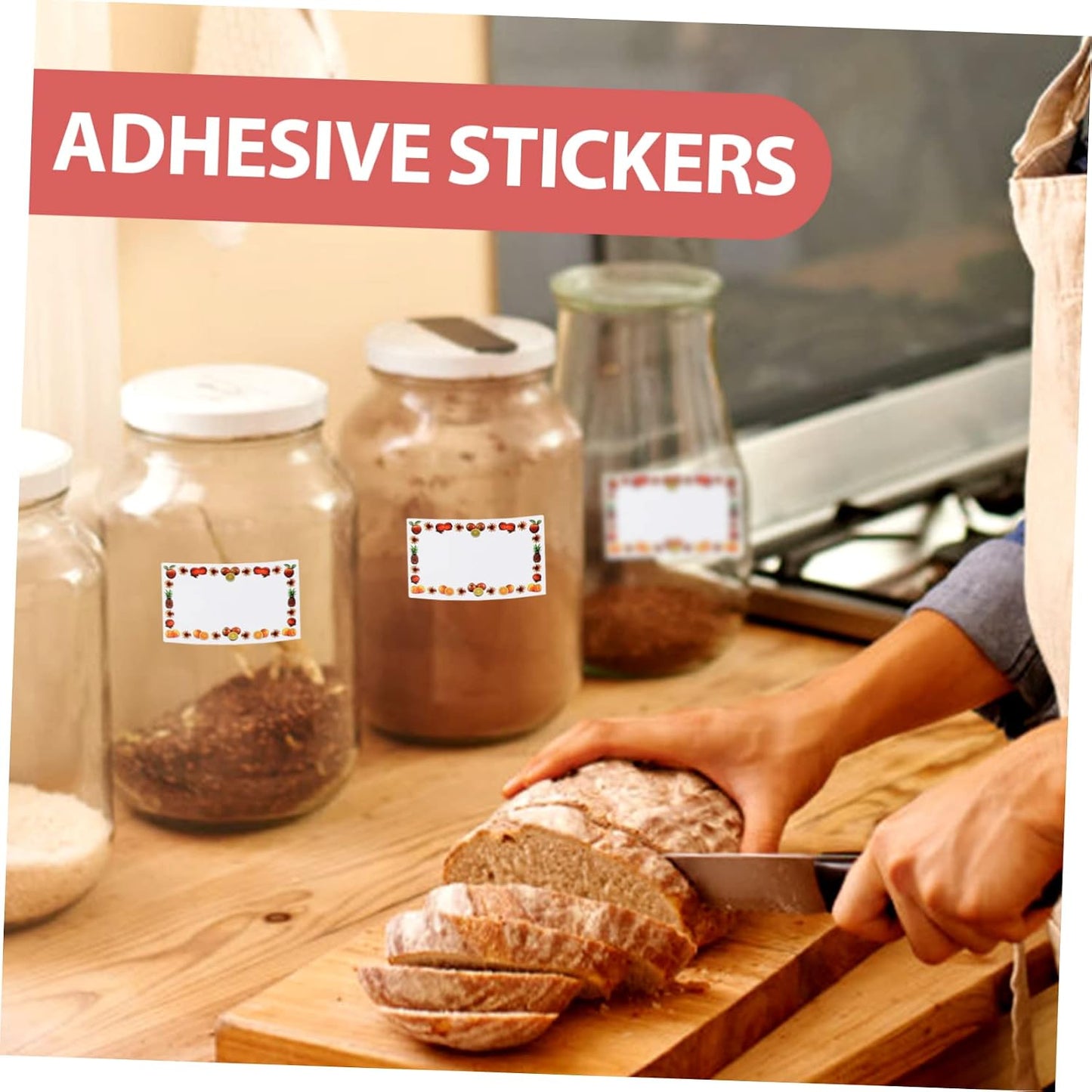 ARTIBETTER Waterproof Fruit Date Stickers 500 Sheets Removable Adhesive Labels for Food Storage Oil Resistant Multi-Function Label Stickers for Home and Office Use