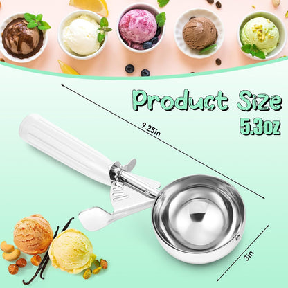 Reallnaive Ice Cream Scooper with Trigger, 4 oz, Gray