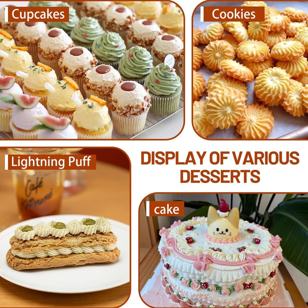 9PCS Large Piping Tips with brush,Sturdy Cake Piping Tip for Cookie Cupcake