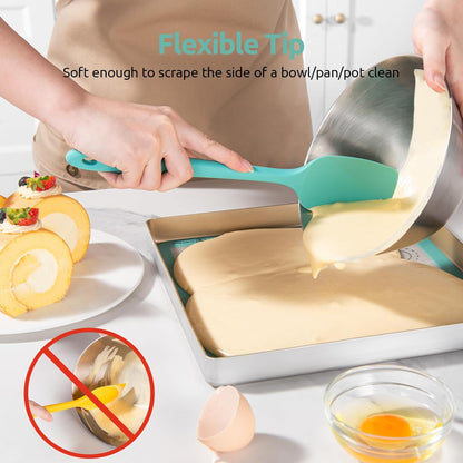 U-Taste Silicone Spatula Set with 600 Degrees Fahrenheit Heat Resistant (Black)