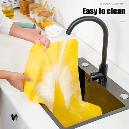 Extra Large Kitchen Silicone Pad, Extra Thick Silicone Baking Mat, Kneading Mat, Silicone Pastry Mats, Heat Resistant Non Slip Non Stick 23.6''x15.7'' Dough Mat, Mother's Day Gift for Mom Wife Women
