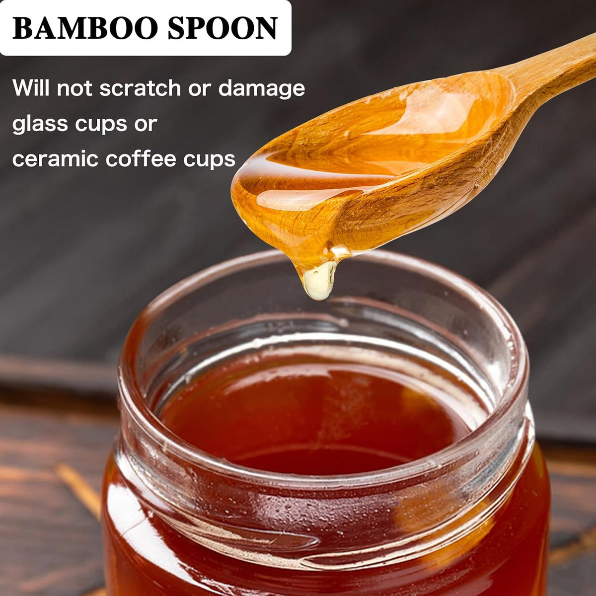 BLUE TOP 20PCS Wooden Honey Dipper Stick 6 Inch Individually Wrapped Honey Stirrer Stick,Honeycomb Sticks,Honey Wand for Honey Jar Dispense Drizzle Honey and Wedding Party Favors Gift.