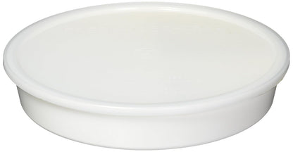 Sammons Preston High-Sided Divided Dish, White, Break-Resistant & Lightweight Polypropylene Plastic, 10" Diameter, 1.75" High Vertical Sides & 7/8" Section Dividers, Includes Lid for Travel & Storage