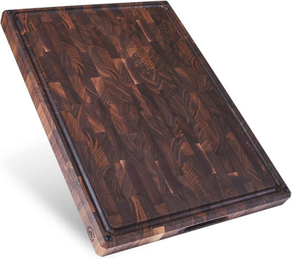 Sonder Los Angeles Doheny Wood Cutting Board Set | Acacia Edge Grain Cutting Board for Kitchen with Juice Groove | Perfect for Compact Daily Use | Gift Box Included | 14x10x1 in & 12x8x1 in