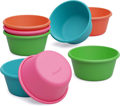 Bakerpan Silicone Jumbo Muffin Liners for Baking - Set of 8 Large 3.5 Inch Air Fryer Muffin Cups & Jumbo Cupcake Liners for Egg Bites, Quiche, Cheesecake & Muffins - Non-Stick, BPA-Free