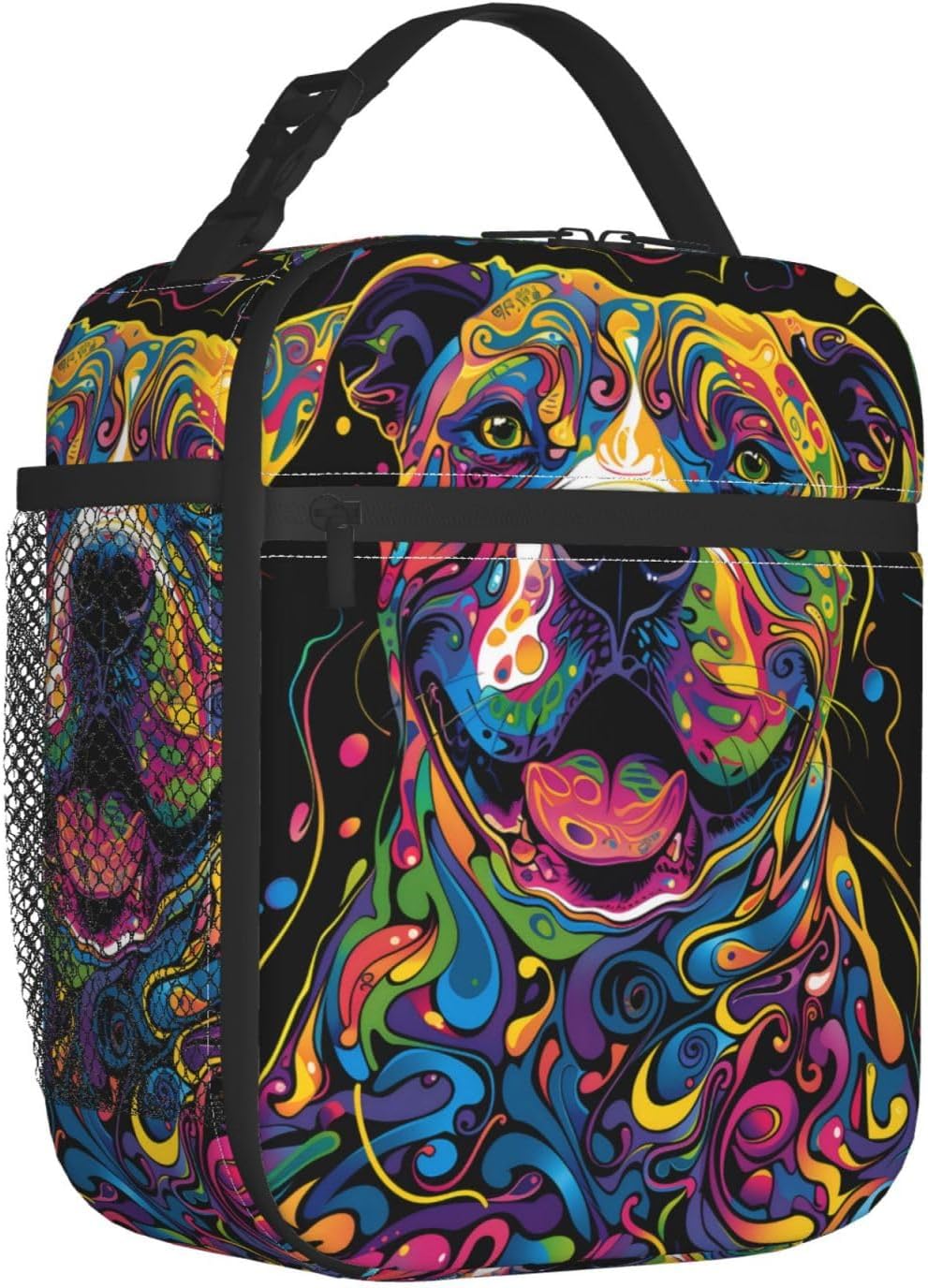 Reusable Sea Otter and Water Lily Lunch Box for Kids Girls Boys Women Adult, Insulated Cute Lunch Bag,Polyester Cooler Handbags Case for School Picnic Work Travel Outdoor Beach or Hiking