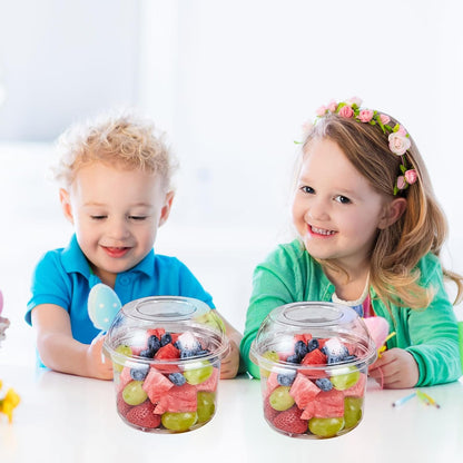 Disposable Food Containers With Lids And Spoons 50 Pack 12 oz Mini Parfait Dessert Cups Take Out Meal Prep Salad Bowls For Lunch, Plastic Ice Cream Bowls Pet, Acai Bowl, To-Go Party Containers(12oz)
