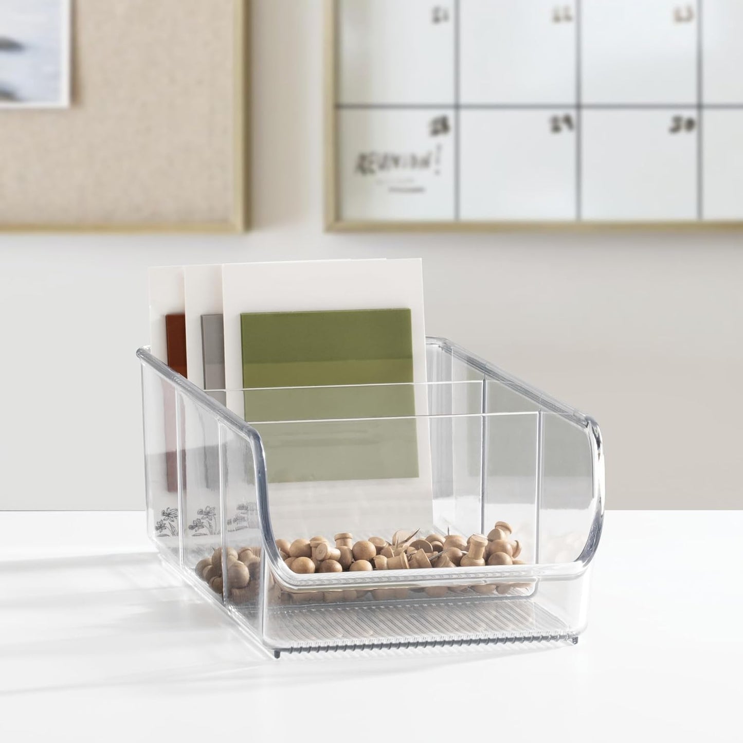 InterDesign Linus Kitchen, Pantry, Refrigerator, Freezer Storage Container, Clear