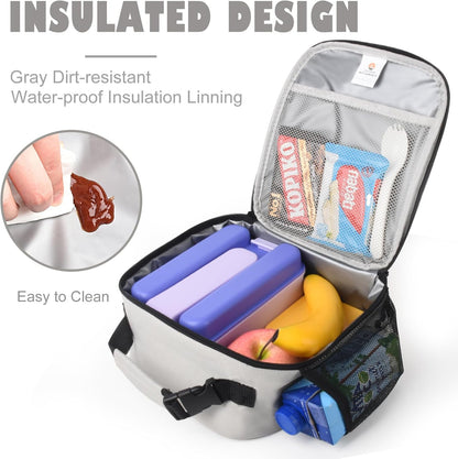 CaCTOUR Lunch Box Kids,Premium Insulated Lunchbox for Girls Boys,Soft Mini Cooler Bag Back to School Thermal Reusable Lunch Bag for Work School Picnic (Blue)