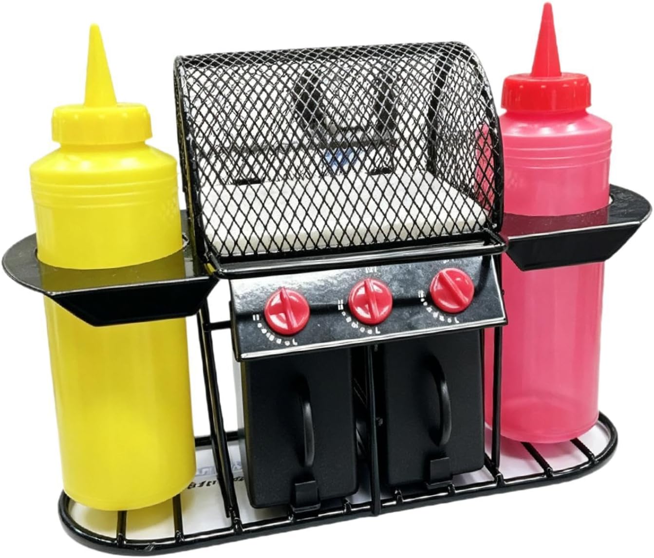 Fenteer Grill Shelf Essentials Kitchen Barbecue Seasoning Storage Rack Sturdy Rack Black Condiment Shelf Utensil Organizer