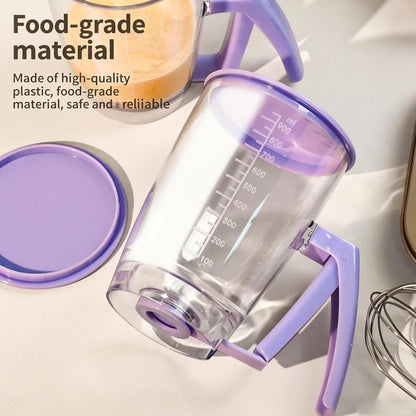 Pancake Batter Dispenser with Squeeze Handle & Silicone Spatula & Cleaning Brush