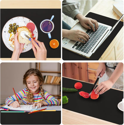 Extra Large Silicone Mat, 84”x24” Heat Resistant Mats for Countertop, Cuttable Waterproof Kitchen Counter Mat, Multipurpose Countertop Protector Mat, Silicone Mats for Kitchen Counter (Translucent)