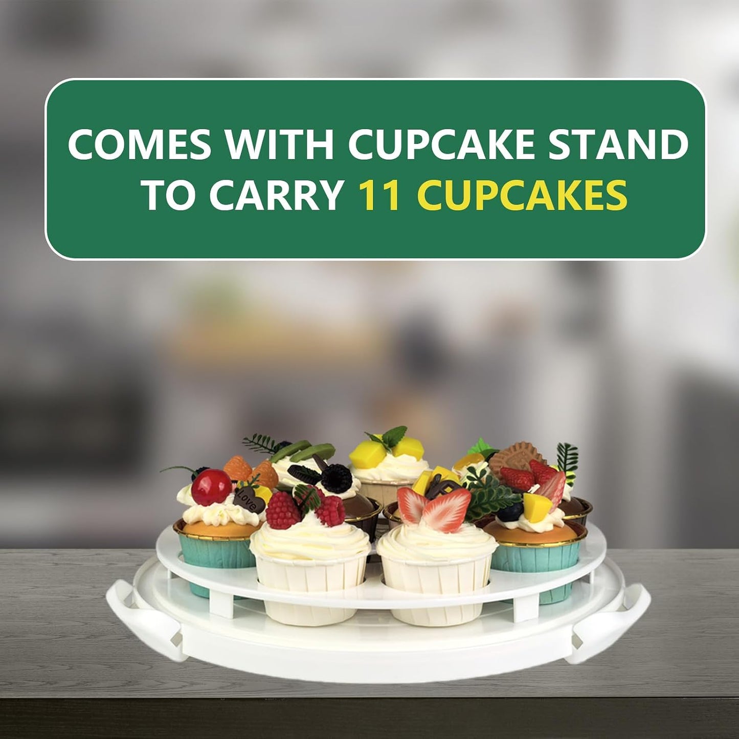 TMRIOPELP Tall Cake Carrier with Lid and Handle Insulated Cake Container Cake Transport Carrier Ideal for Pies Cupcakes and Pastries Perfect for Safe and Secure Cake Delivery (Red, 10 inch)