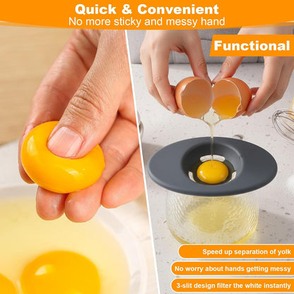 2 Pcs Egg Separators, Egg White Separator Food-Grade Silicone