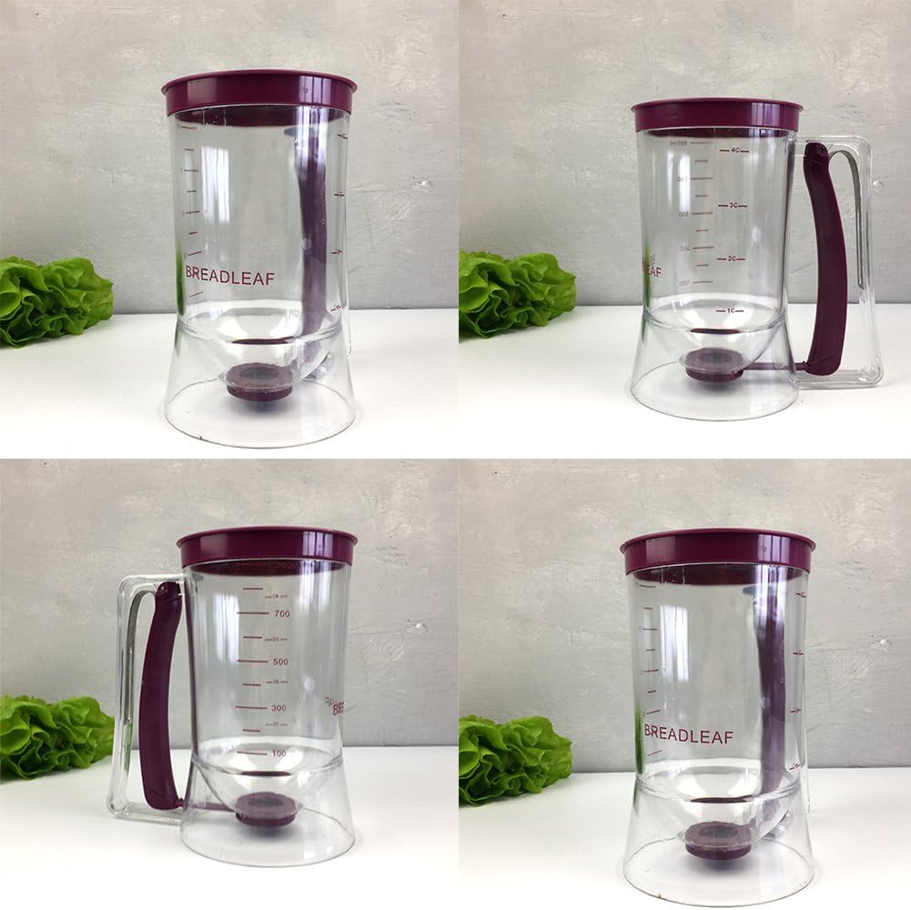Pancake Batter Dispenser for Cakes Cookies, Graduated Scale, 900mL
