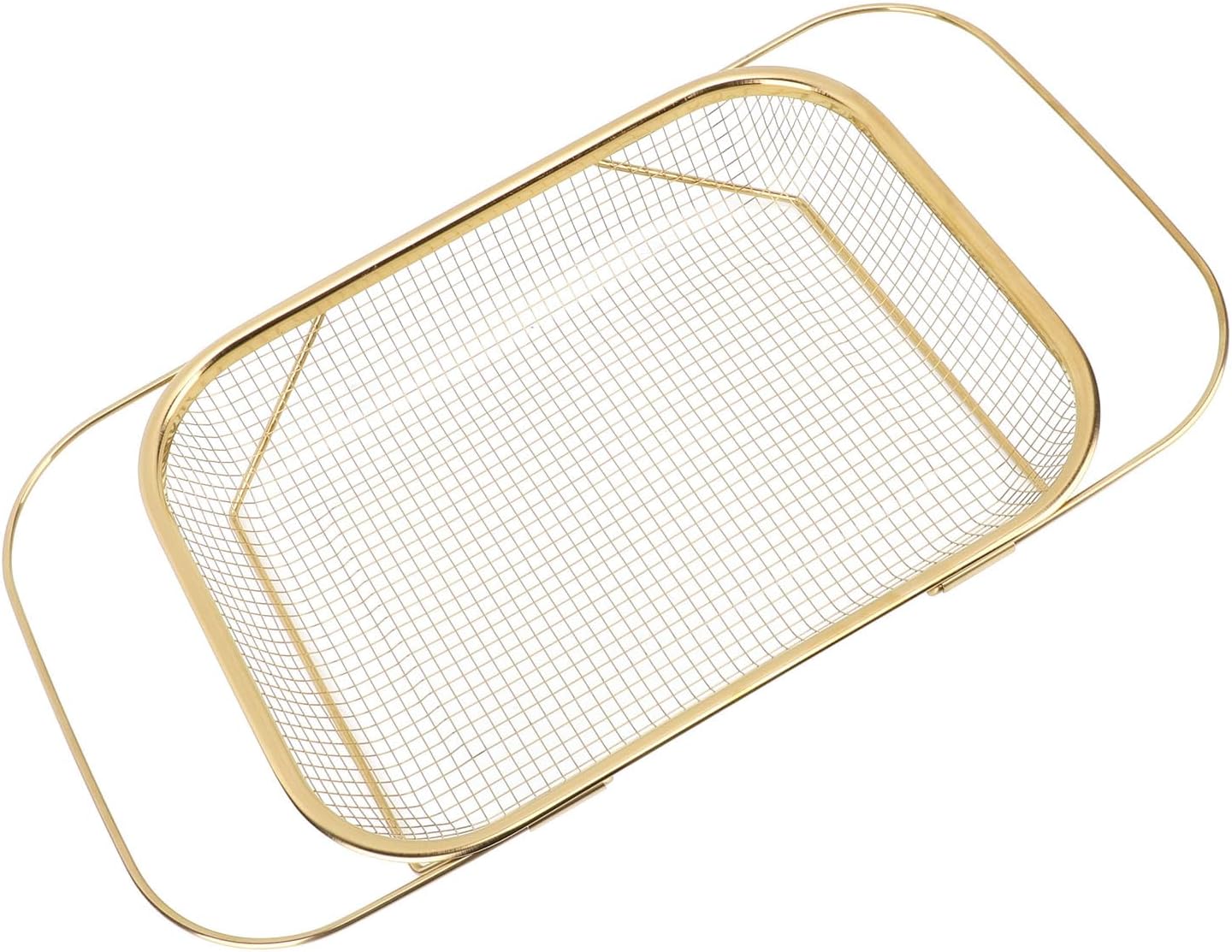 Over the Sink Colander, Expandable Baskets with Fine Mesh Strainer Handle Stainless Steel Rectangle Kitchen Colanders for Strain Drain Rinse Fruits Vegetables Pasta New Home Essentials (Silver)