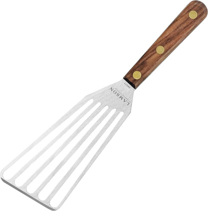 Lamson Fish Spatula, Slotted Metal Turner, 3 x 6 In, Right Hand | Ultra Durable composite handle, dishwasher safe; flexible stainless blade; a dedicated left-handed model is available