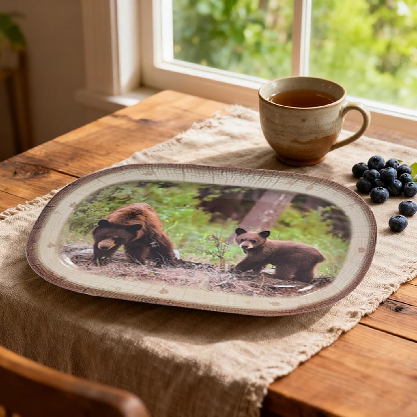 2 Pack Extra Large 17.5 Inch White Serving Trays – Reusable Melamine Platters for Parties, Snacks & Cookies, Durable Food Serving Dishes for Entertaining, Pantry & Kitchen Use White