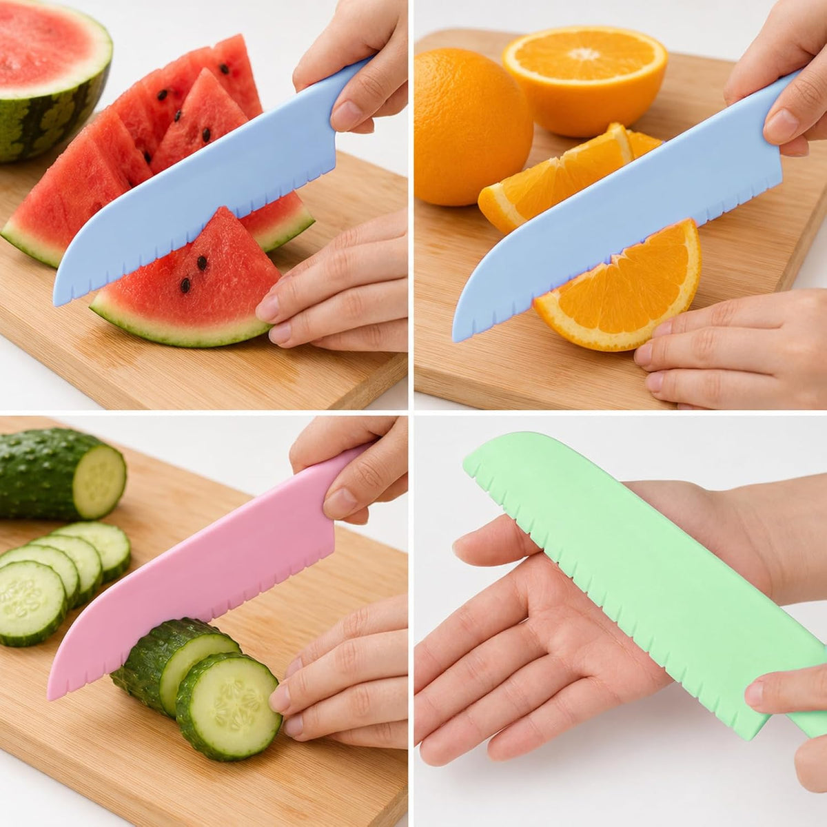 Plastic Serrated Knife Set, 11" Professional Lettuce Knife
