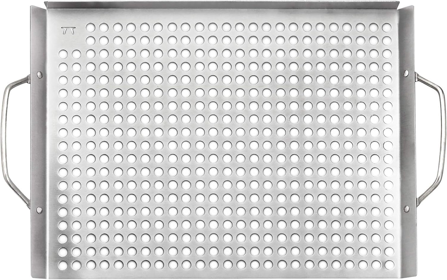 Outset 76631 Stainless Steel Grill Topper Grid, 11"x7" BBQ Pan With Handles