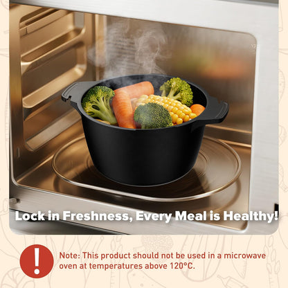 Large Microwave Cookware Steamer 2 Quart Vegetable Cooker for Cooking
