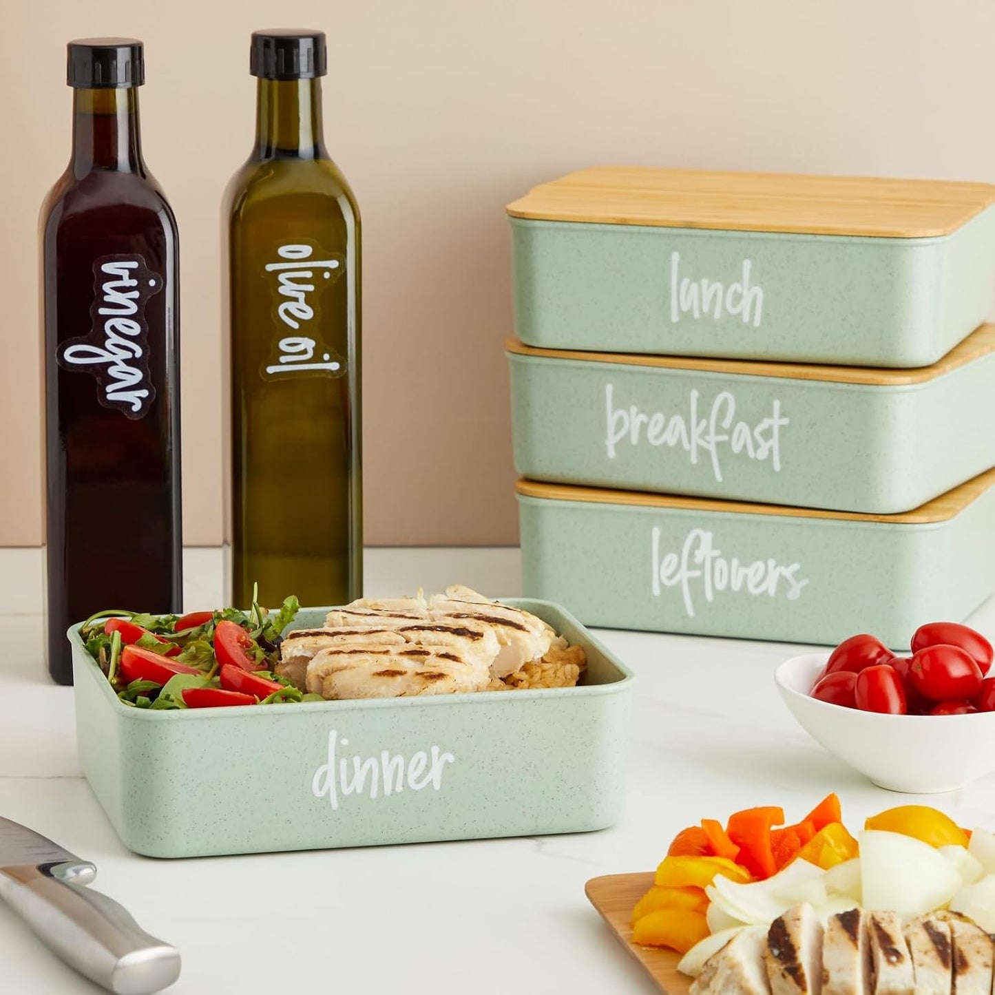 Talented Kitchen 158 Food Container Labels - Durable Waterproof Adhesive - Clear Script Sticker Design for Pantry & Fridge - Freezer Labels & Symbol Stickers - Clear & Black Laminated Paper
