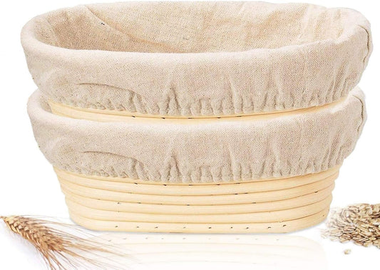 Banneton Bread Proofing Basket 2 Pack 10 In Oval Sourdough Proofing Basket