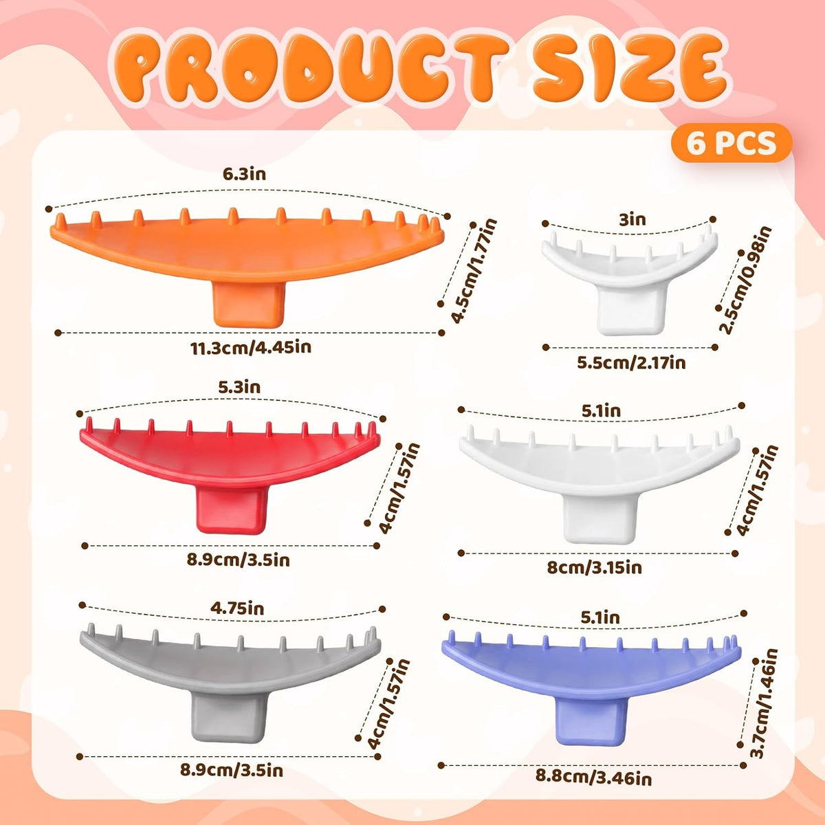 6 Pcs Cake Arch Guide Tool, Cake Drape Spacer Tool for Spaced Piping Baking