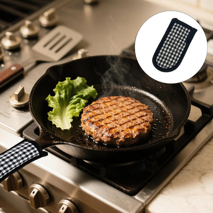 Cast Iron Handle Cover 4-Pack, Heat Resistant Non-Slip Iron Skillet Handle Sleeves, Suitable for Pan Grip for Kitchen, Baking and BBQ Cookware (Classic Styles)