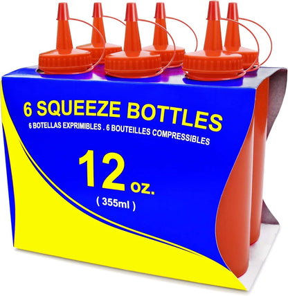 New Star Foodservice Squeeze Bottle, 12 oz, Red