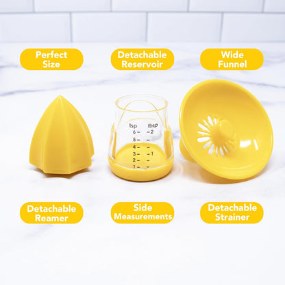 Joie Lemon and Lime Small Hand Juicer and Reamer, Built-In Measuring Cup