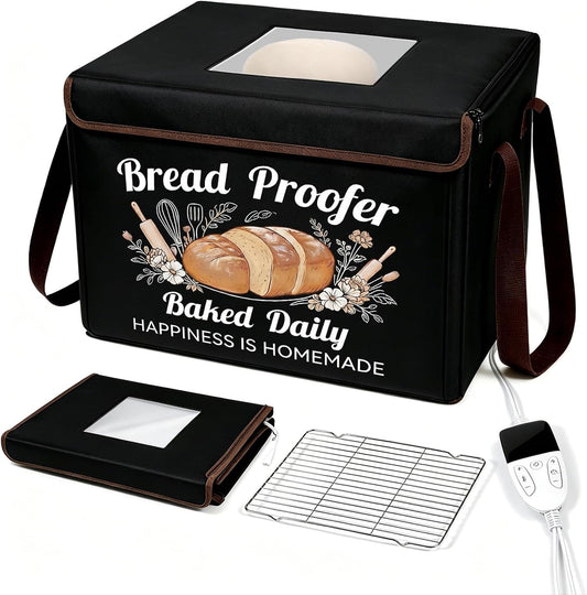 Folding Bread Proofing Box, 3-Sided Heating Dough Proofer for Home Baking