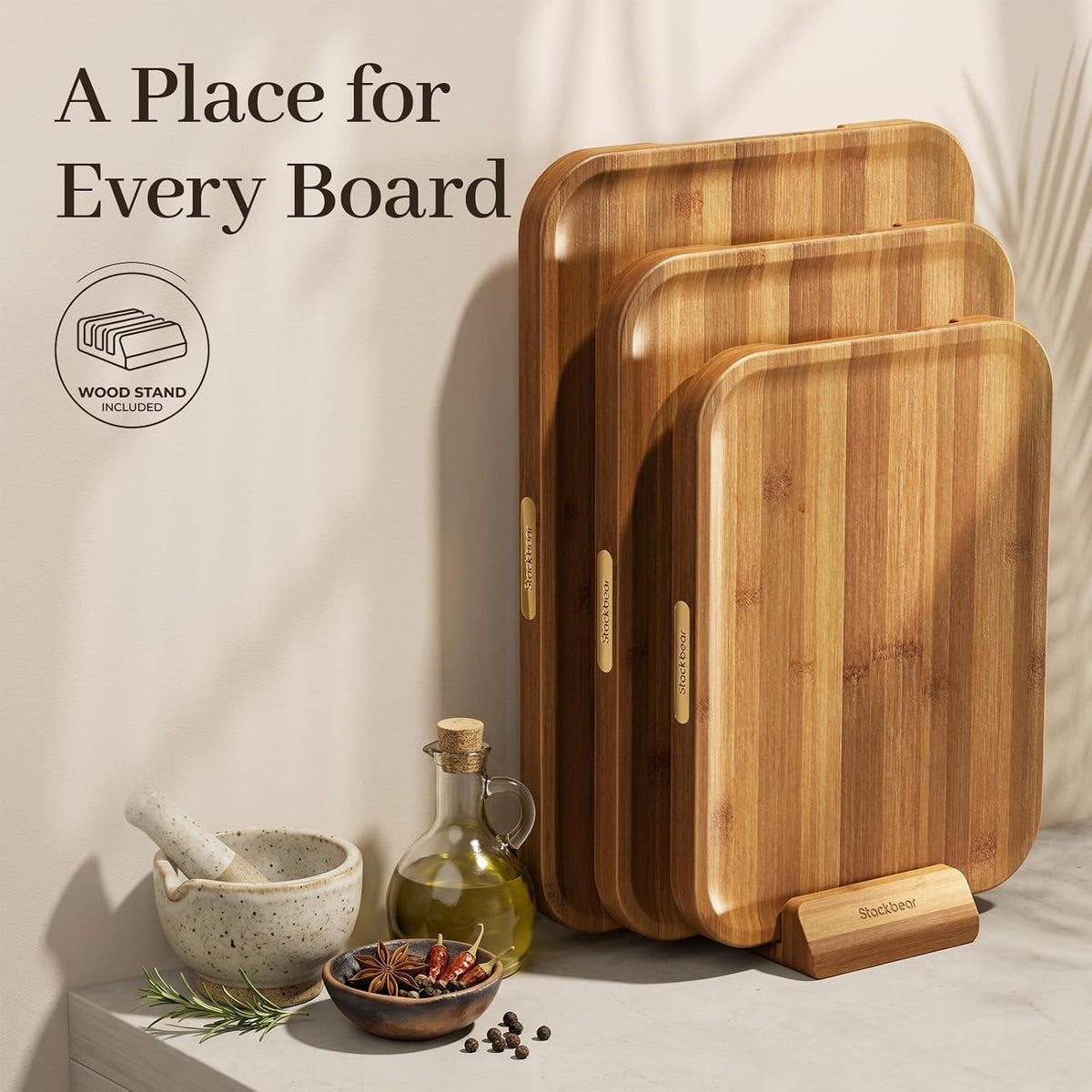 Non Toxic Deep-Carbonized Bamboo Cutting Board, 15 x 11 Inch