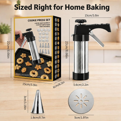 Spritz Cookie Press Gun Set with 24 piece