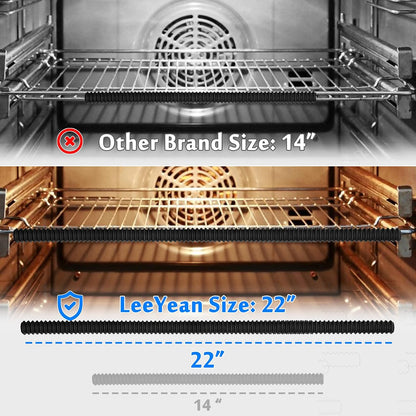 LeeYean 4 Pack Red 14" + 2 Pack Black 22" Oven Rack Shields