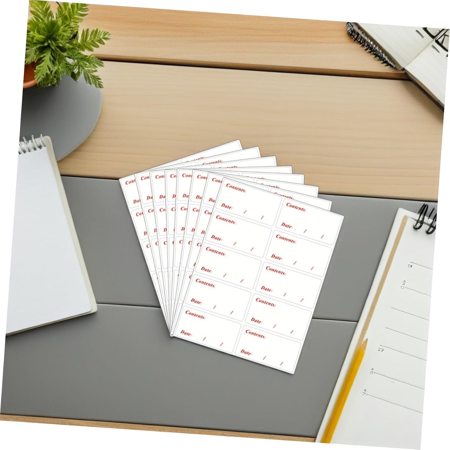 Waterproof Removable Food Labels for Refrigerator and Freezer, 400 Pcs Black Red PVC Stickers, Food Storage Date Stickers for Kitchen Organization, No Residue Peel and Stick