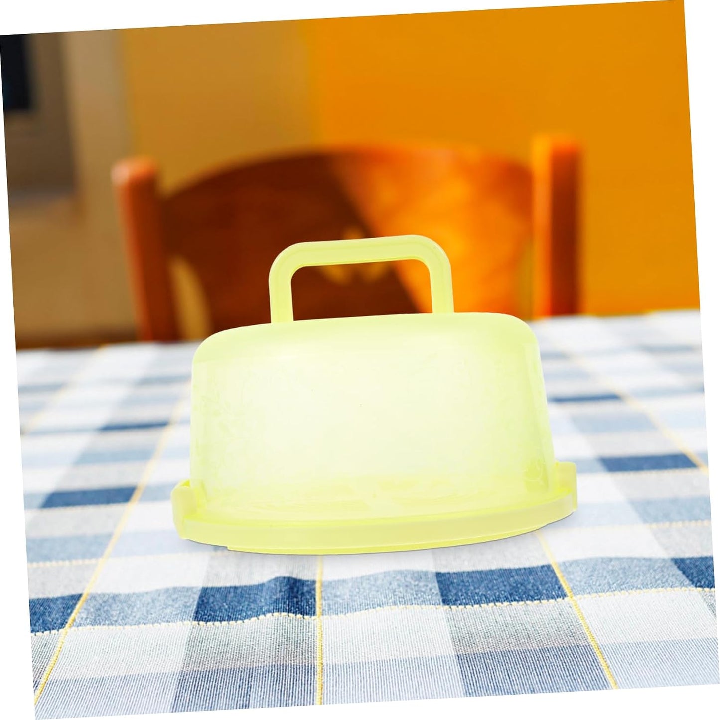 Portable Cake Carrier 9.84 Inch Transparent Plastic Cake Box with Handle and Lid for Household Baking Storage and Outdoor Transport