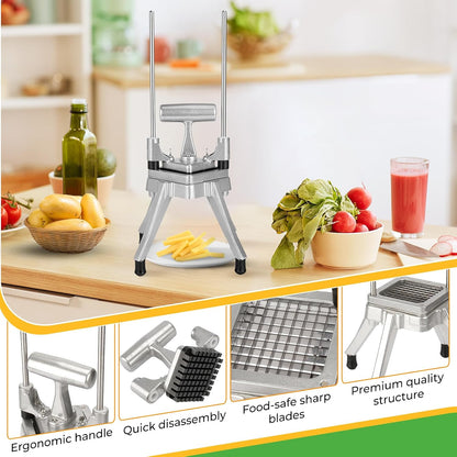Commercial Vegetable Chopper, 3/8" Stainless Steel Dicer