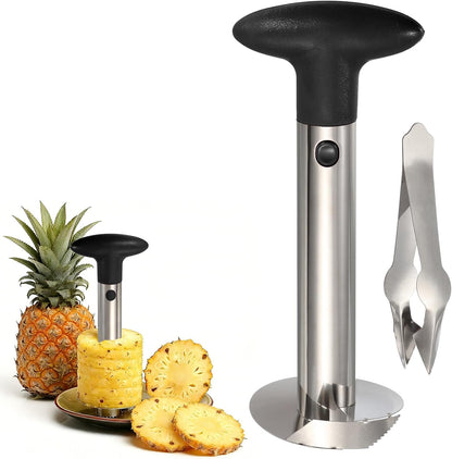 uxcell Pineapple Corer and Slicer Set 9.4x4.1" Stainless Steel Light Purple