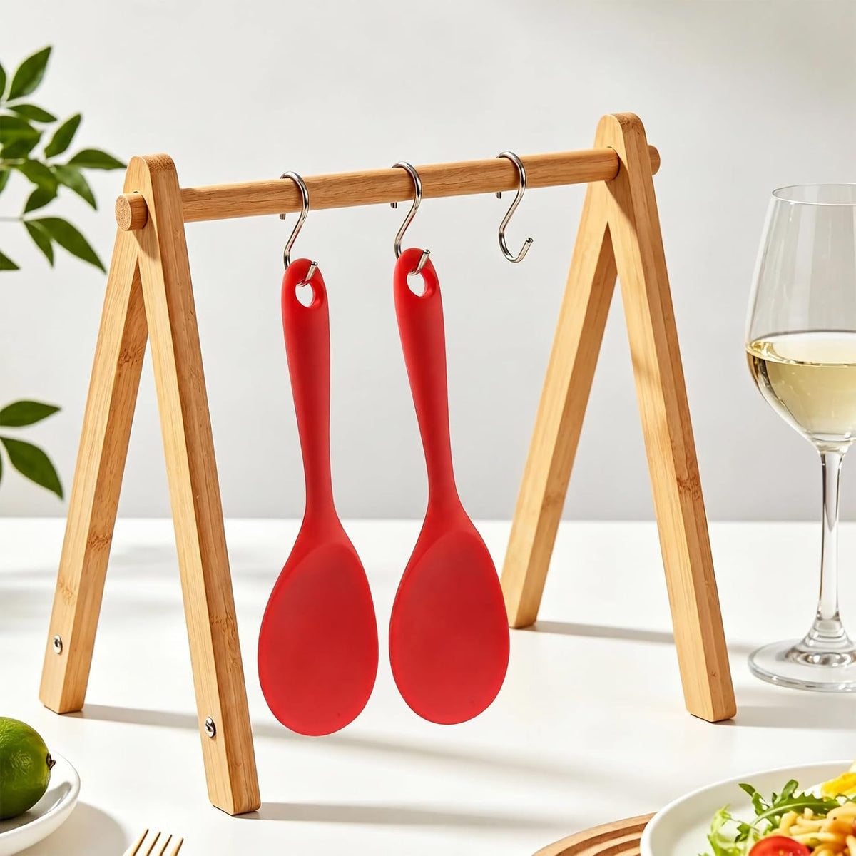 Silicone Rice Spoon Rice Paddle, White, 2 Pcs