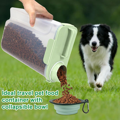 TBMax Pet Food Storage Containers 2 Pack 8-10 Lbs Airtight Dog Food Container Dispenser with Large Spout & Portable Handle, Travel Dog Treat Cat Food Storage Bin Bird Seed Container