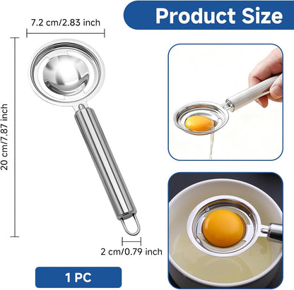 Egg Separator for Raw Eggs- Stainless Steel Egg Yolk Separator