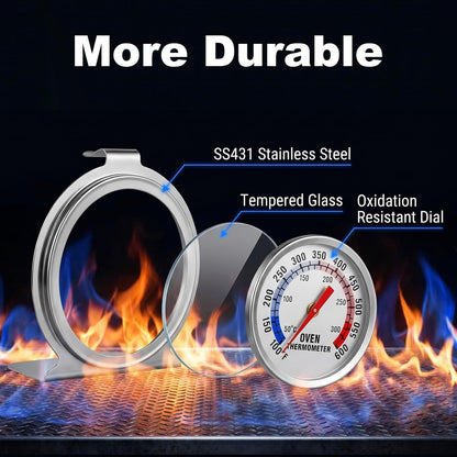 12 Pcs Oven Thermometer for Gas Oven 100-600°F with 431 Stainless Steel