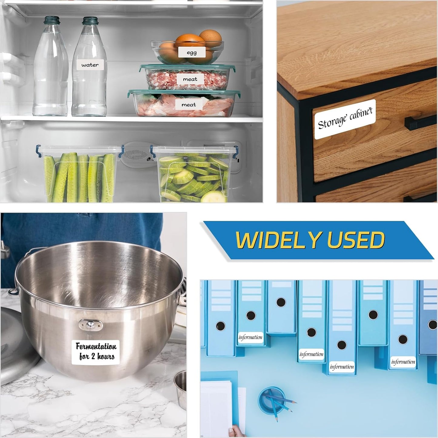 2000 Pcs Removable Freezer Labels, 1" x 2" Blank Label Stickers with Perforation Line Waterproof Oil Resistant Sticker Labels for Food Containers Jars Bottle